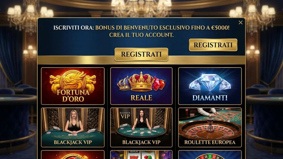 Registrazione con bonus