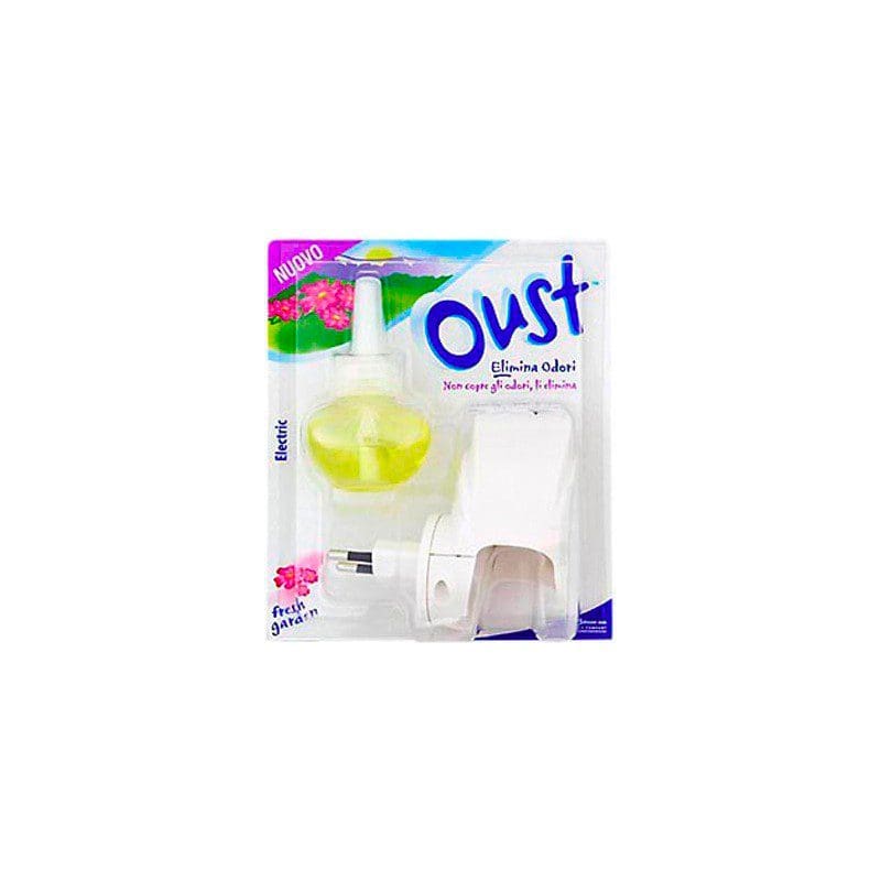 Oust - Elimina Odori Diffusore Elettrico + Ricarica Freschi Giardini - 20  ml